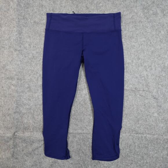lululemon athletica Pants - Lululemon‎ Leggings Womens 8 Crop 21" Gym Run Athletic Purple Workout Yoga